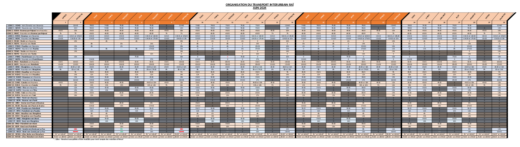 Horaires et Tarifs